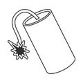 Firecracker line art vector icon for apps or website Royalty Free Stock Photo