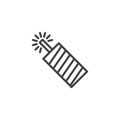 Firecracker, petard line icon