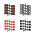 Firecrackers Icon Set Vector Illustration