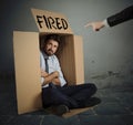 Fired businessman Royalty Free Stock Photo