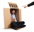 Fired businessman Royalty Free Stock Photo