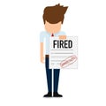 Fired employee, super quality abstract business poster