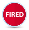 Fired flat prime red round button