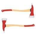 firefighter axe illustration isolated on white background Royalty Free Stock Photo