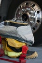 Firefighter boots Royalty Free Stock Photo