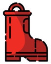 Firefighter boots, icon
