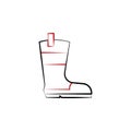 Firefighter, boots two color icon