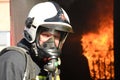 Firefighter in breathing apparatus BA BASCA