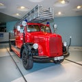 Firefighter car Mercedes-Benz LF3500 with Metz turntable ladder, 1952