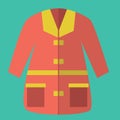 firefighter clothes. Vector illustration decorative design