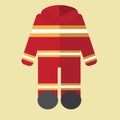 firefighter clothes. Vector illustration decorative design