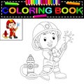 Firefighter coloring book