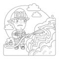 Firefighter Coloring Page