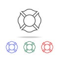 Firefighter emblem icon. Elements of firefighter multi colored icons. Premium quality graphic design icon. Simple icon for website