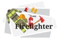 Firefighter emergency service for putting out fire