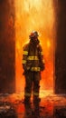 A firefighter, a grieving person, and a young man walk through fire and hell