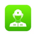 Firefighter icon digital green