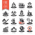 Firefighter icon set