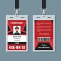 Firefighter ID card design template