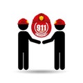 firefighter job icon Royalty Free Stock Photo