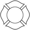 Firefighter Maltese Cross Illustration