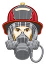 Firefighter with Mask Royalty Free Stock Photo