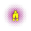 Firefighter pants icon, comics style