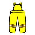 Firefighter pants icon, icon cartoon