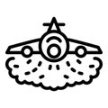 Firefighter plane wildfire icon, outline style