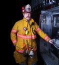 Firefighter Portrait in Turnout Gear Royalty Free Stock Photo