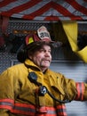 Firefighter Portrait in Turnout Gear Royalty Free Stock Photo