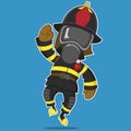 Firefighter rejoices