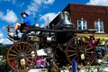 Old fashioned fire engine in parade Royalty Free Stock Photo