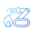 Firefighter robots gradient linear vector icon