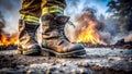 The Firefighter\'s Footprint: A Legacy of Courage generative AI