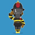 Firefighter salutes