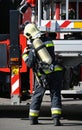 Firefighter at the scene of a fire