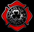 Firefighter Shamrock chromed shield