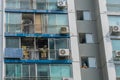 Firefighter standing in open window