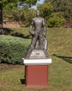 Firefighter statue in front of Fire Station 2 on Pool Road in Colleyville, Texas.