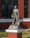 Firefighter statue in front of Fire Station 2 on Pool Road in Colleyville, Texas.