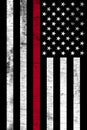 Firefighter Support Vertical Textured Flag