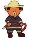Firefighter teddy bear vector eps Hand drawn Crafteroks svg free, free svg file, eps, dxf, vector, logo, silhouette, icon, instant