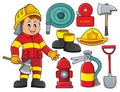 Firefighter theme set 2 Royalty Free Stock Photo