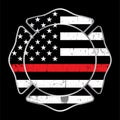 Firefighter Thin Red Line Badge Emblem Illustration Royalty Free Stock Photo