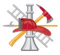 Firefighter Tools Logo Royalty Free Stock Photo