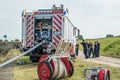 Firefighter training in Duisburg harbour