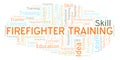 Firefighter Training word cloud.