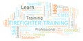 Firefighter Training word cloud.