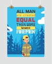 Firefighter vector cartoon fireman character firefighting fire with firehose hydrant and fire extinguisher equipment